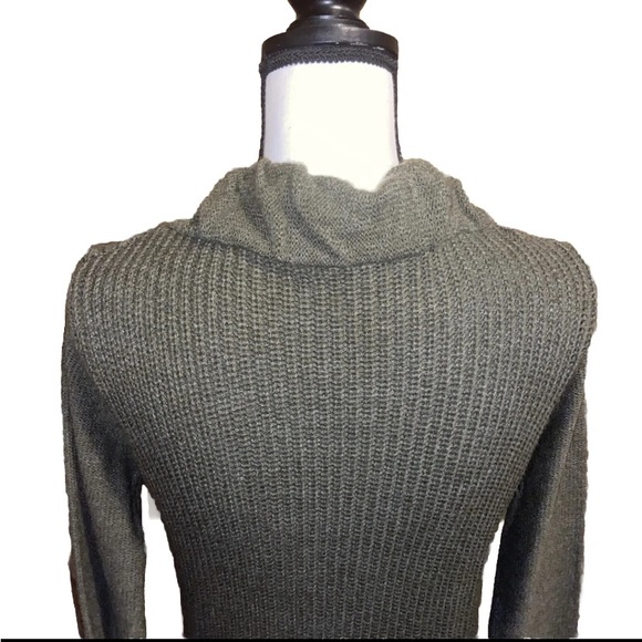 Womens Daytrip 1/2 Zip Green Long Sleeve Crochet Sweater Medium Preowned - Picture 6 of 9